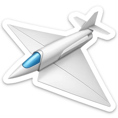 Paper plane sticker