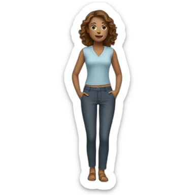 Woman in trousers sticker