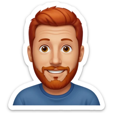 Adam Sandler red beard sticker