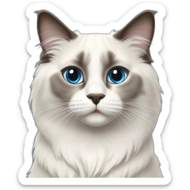A ragdoll cat blue point sticker