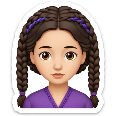 a secluded hair braid sticker