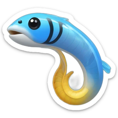 Un puis-spirale aquatique. Détaillé et irisé. sticker