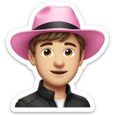 charles leclerc wearing a pink hat sticker