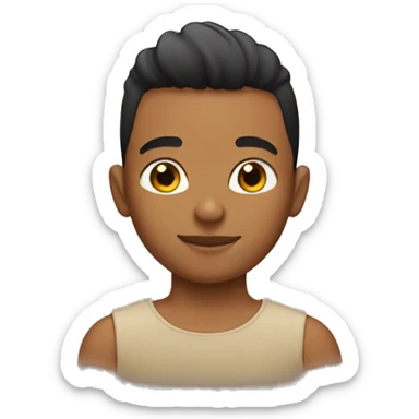boy with tan skin and low taper fade sticker