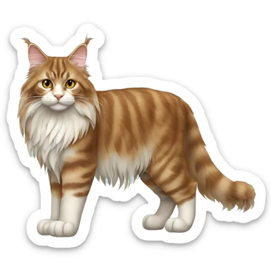 Maine Coon Cat Breed Full Body sticker