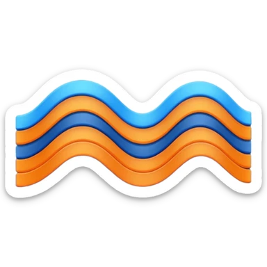 sine and cosine wave sticker