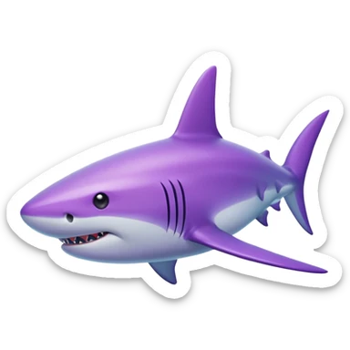 violet shark sticker