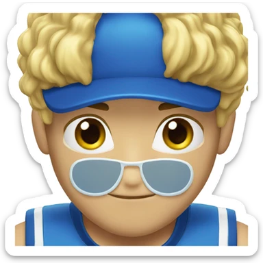 tennisman blond yeux bleu sticker