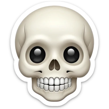 
Cute kawaii skull  cartoon -style/cute and transparent for a sticker 
 
 sticker