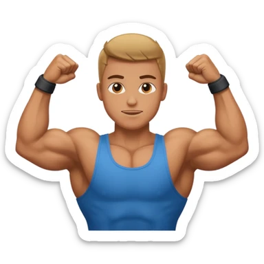 Pumped up arms sticker