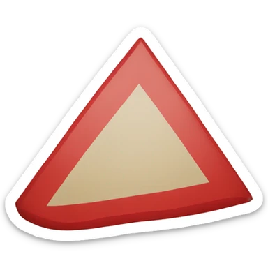 red triangle flag sticker