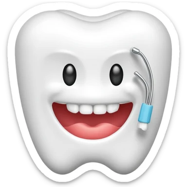Dental floss sticker