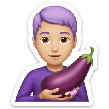 Gene with an eggplant sticker