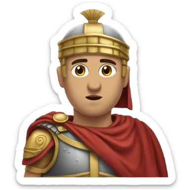 A sad Roman legionary holding his head sticker