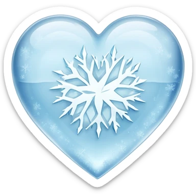 heart in ice sticker