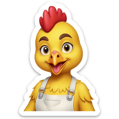 Chica the animatronic chicken girl sticker