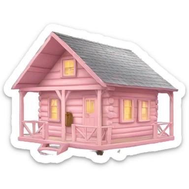light pink cabin sticker
