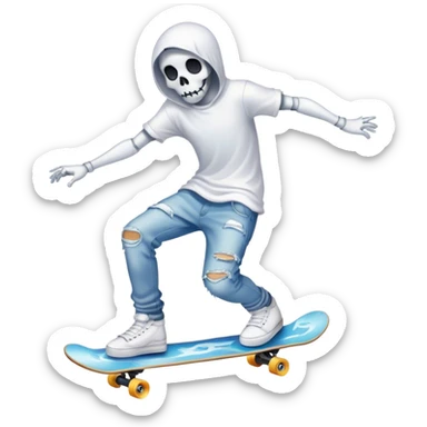  ghost skater boi ghost sk8 boarding sticker