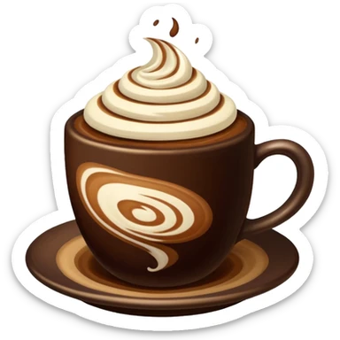 cup of mocca with cream sticker