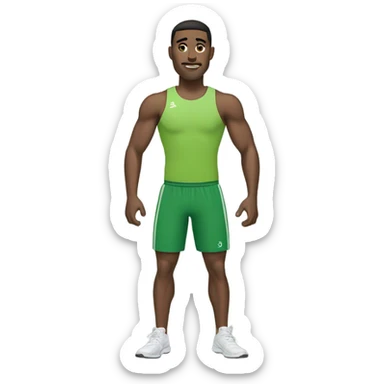 just fit sport man close in light green clothes sticker