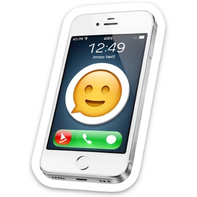 iphone  con fondo negro que diga "llamada entrante" sticker