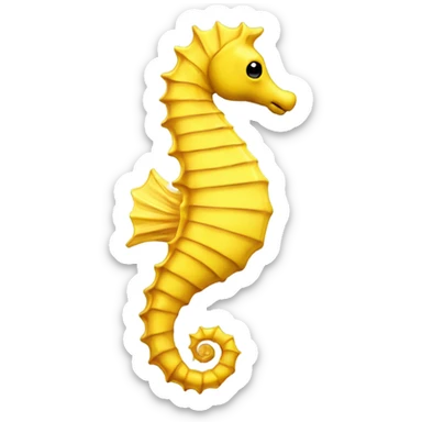 ￼ Yellow SeaHorse  sticker