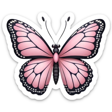 butterfly with pink antlers and lace sticker