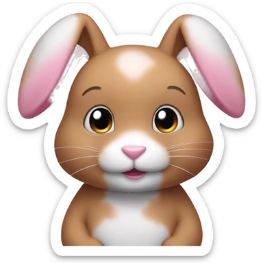 Pink rabbit sticker