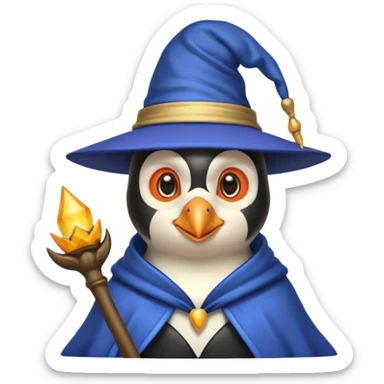 Penguin Wizard gay crush sur un singe sticker