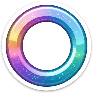 Glitter inner circle sticker