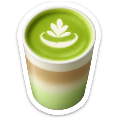 Matcha latte sticker