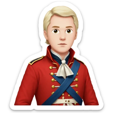 Loyalist Patrick Ferguson at the Revolutionary war Battle of Kings Mountain, with Wolves around him. sticker