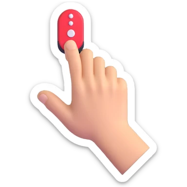 Roblox clicker button with hand cursor sticker