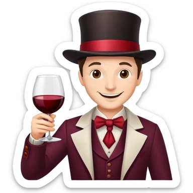 Mago che beve vino sticker