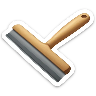 squeegee with long wooden handle sticker