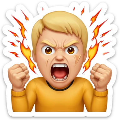 SCREAMING IN RAGE sticker