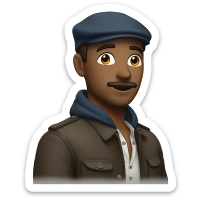 cliché of a parisian man  sticker