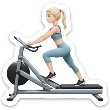 girl pilates on machine sticker