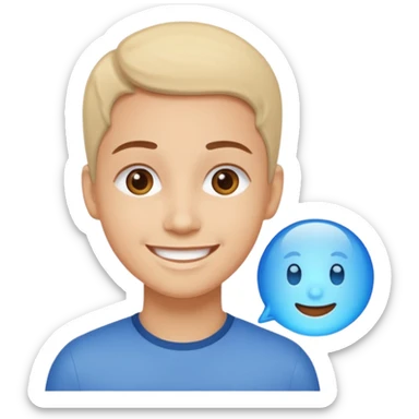 hazme un emoji de ayudando a una empresa a dejar de perder el tiempo atravez de la ia sticker