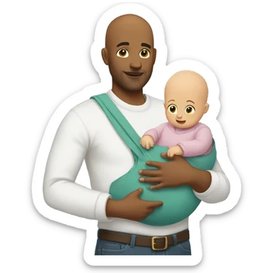 Bald dad with a bey sticker