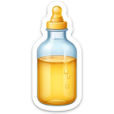 Baby oil bottle sticker