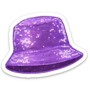 Light purple bucket hat sequin sticker