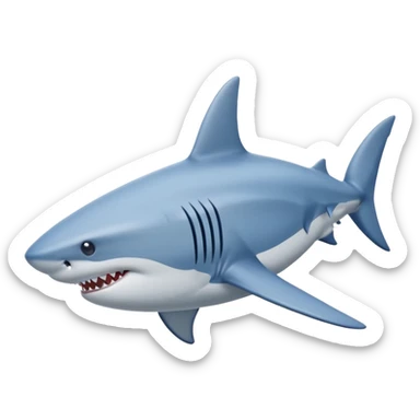 Shark with 3 fins and Jordans on each fin sticker