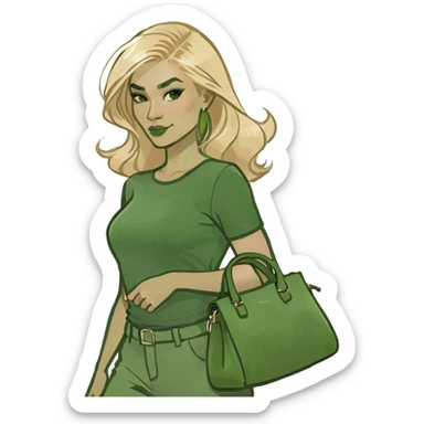 Scorpion woman blonde hair  sticker