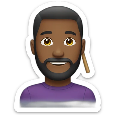 fabulous man with pride flag beard sticker