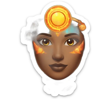 ocean goddess & moon goddess & sun goddess & fire goddess sticker
