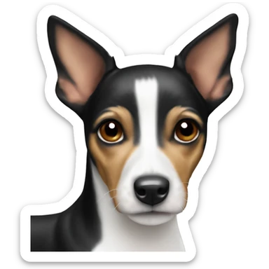 Black and white toy fox terrier sticker