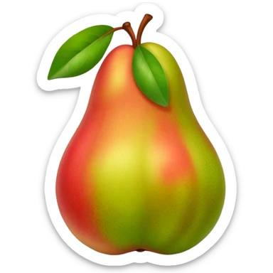 pear with red blush  sticker