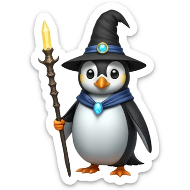 Penguin Wizard sticker