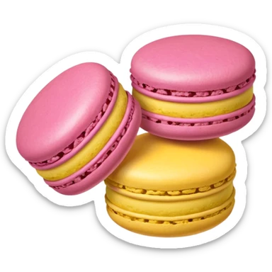 Pink and yellow macaroons  sticker
